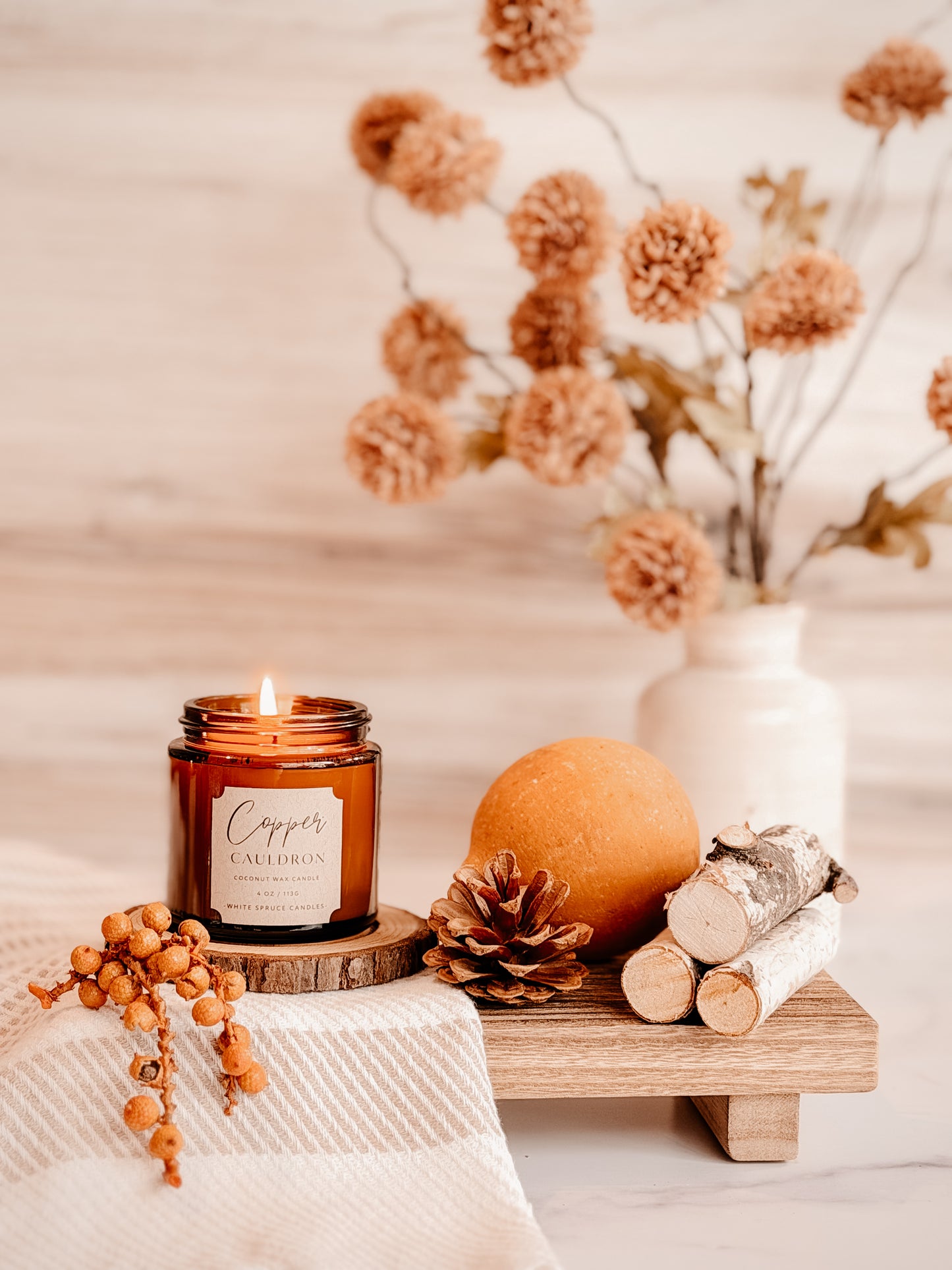 Copper Cauldron Mini Candle
