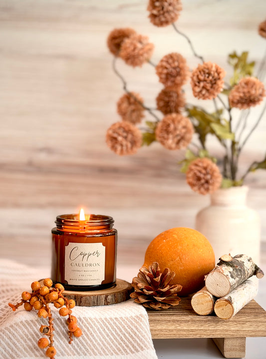 Copper Cauldron Mini Candle