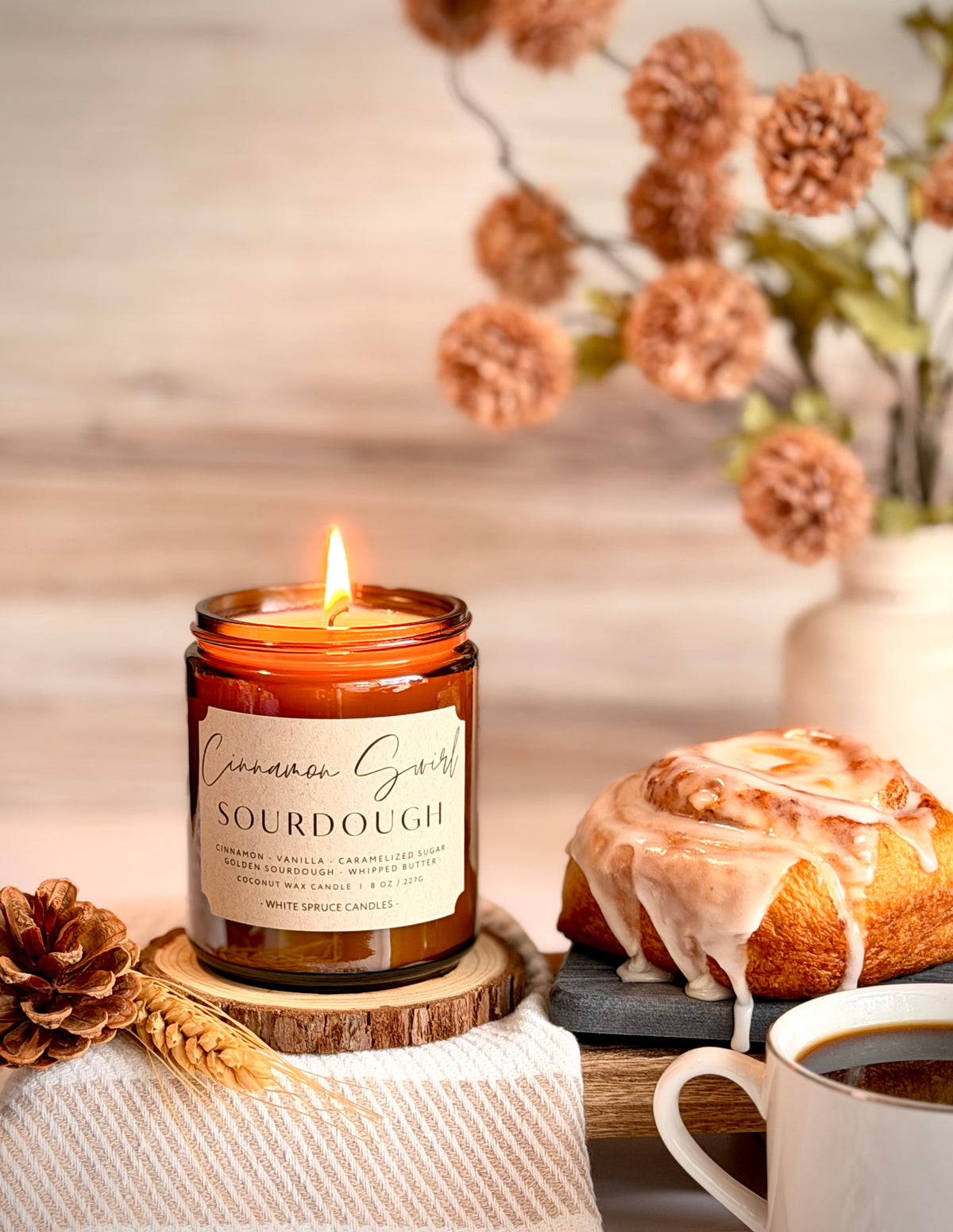 Cinnamon Swirl Sourdough Candle