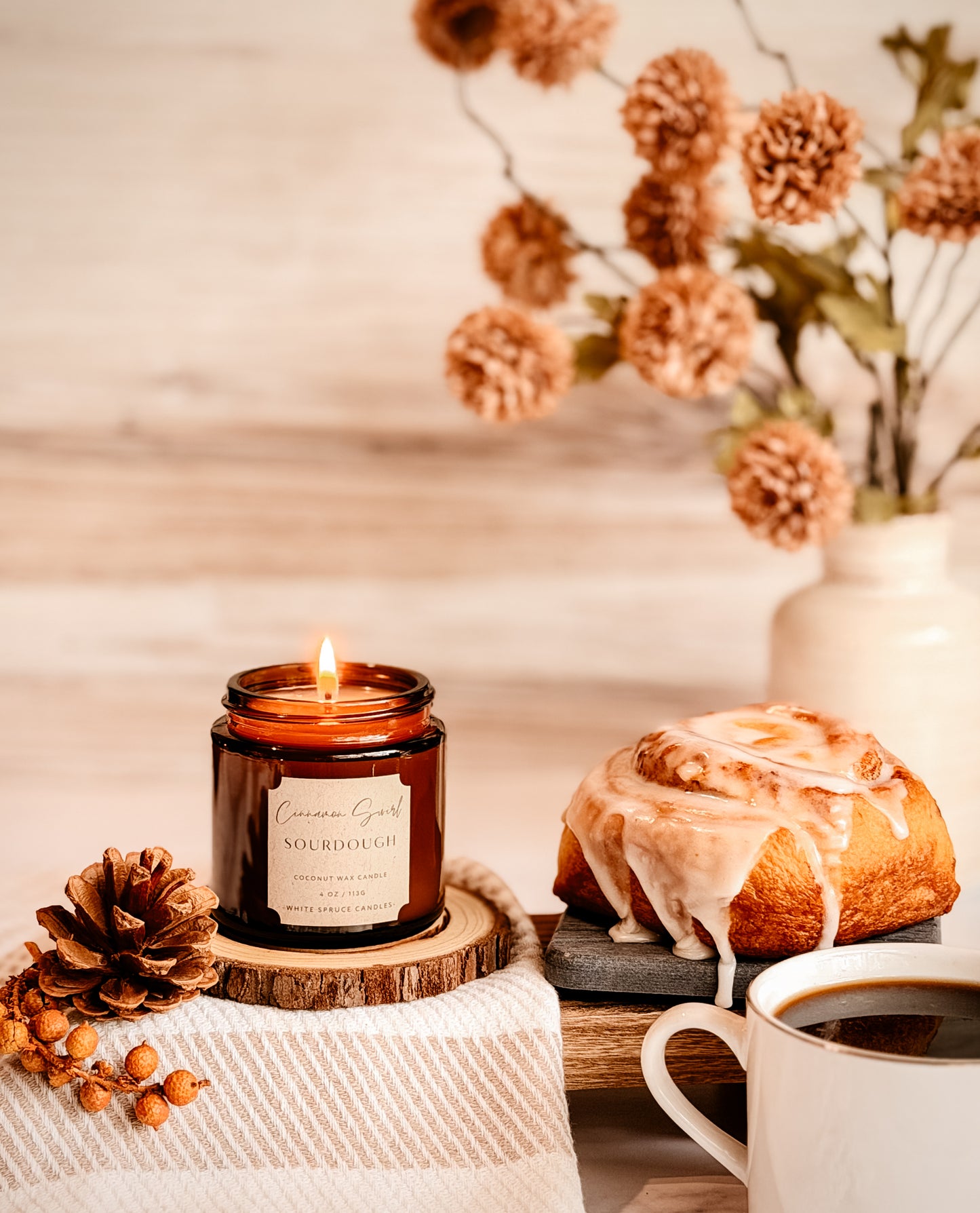 Cinnamon Swirl Sourdough Mini Candle