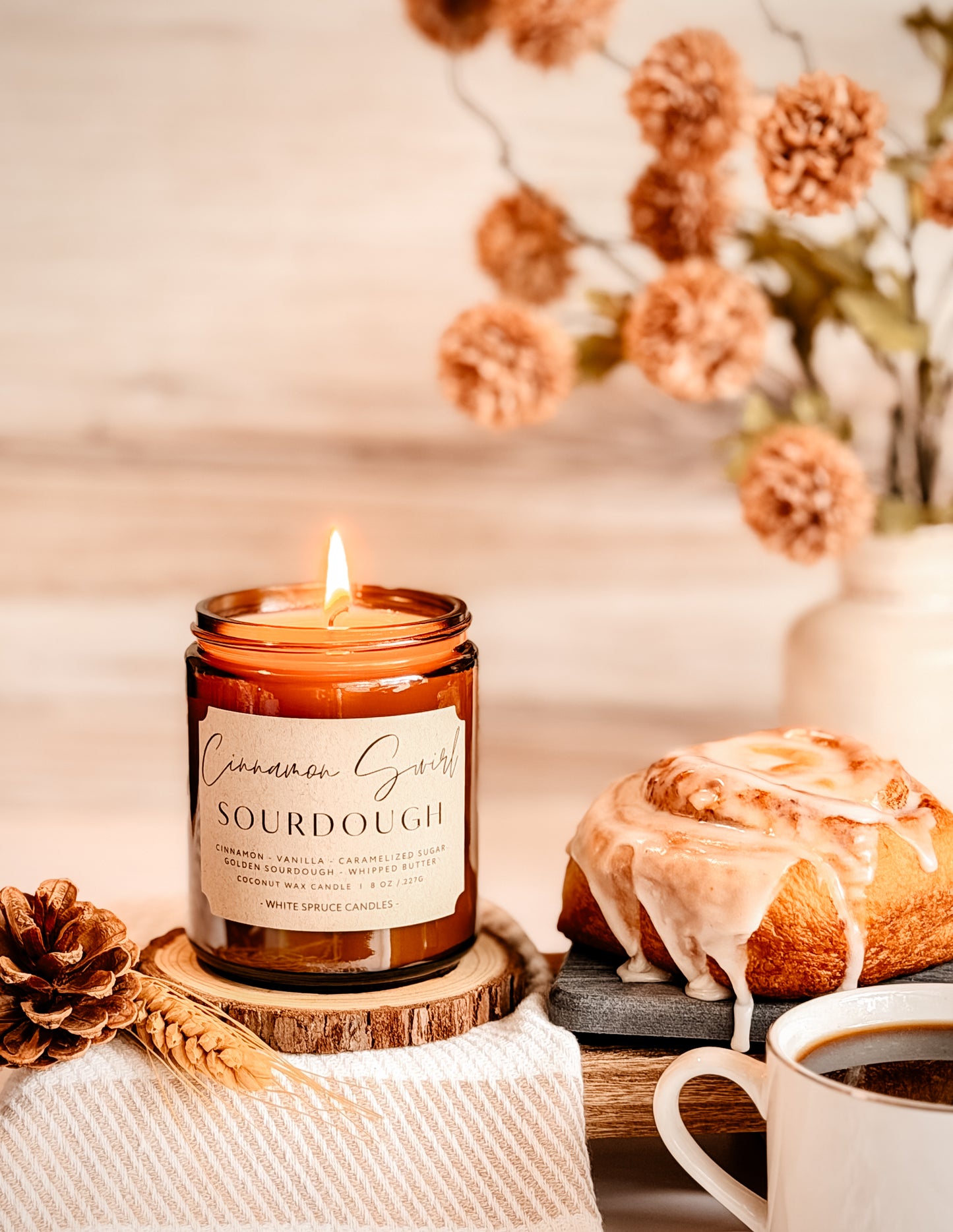 Cinnamon Swirl Sourdough Candle